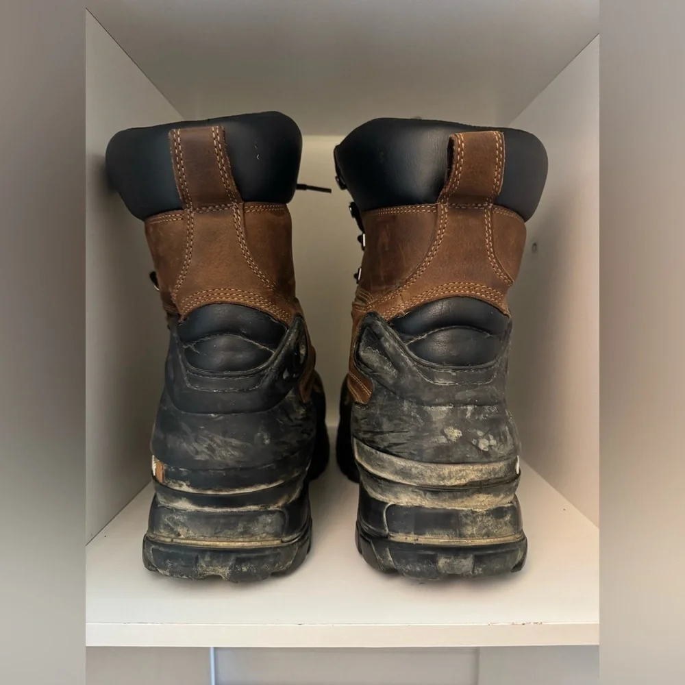 Carhartt work boot size 9 brown black 10” inch composite toe waterproof